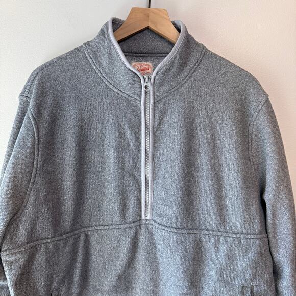 J. Crew Men's Half Zip Mock Neck Pullover Sweater Top Gray Size X-Large - Picture 2 of 8